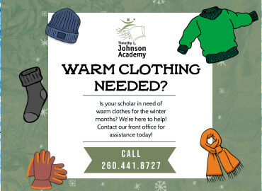Timothy L. Johnson Academy Warm Clothing for Scholars